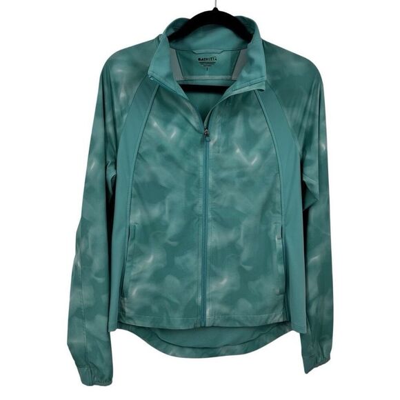 Athleta Run With It Jacket Sandstorm Print Mint Green Sherbet Size Small - Picture 7 of 14
